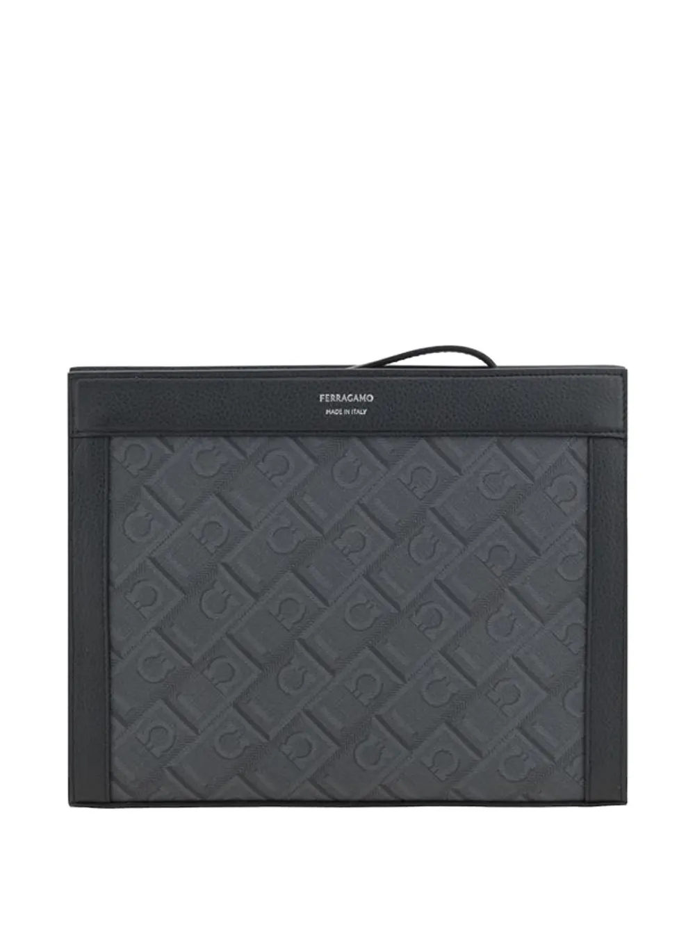 Ferragamo monogram clutch bag - Grigio