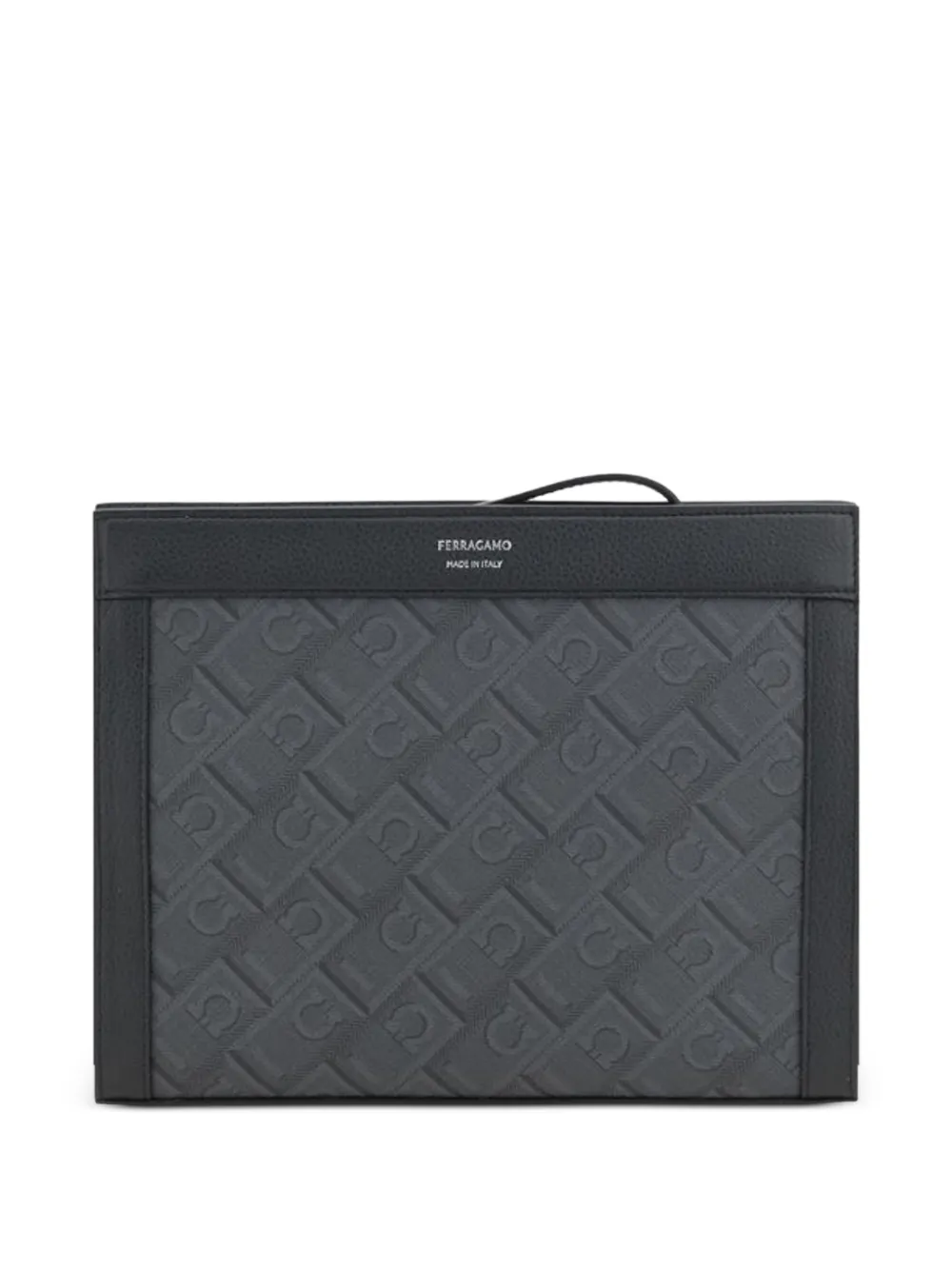 Ferragamo monogram clutch bag - Grigio