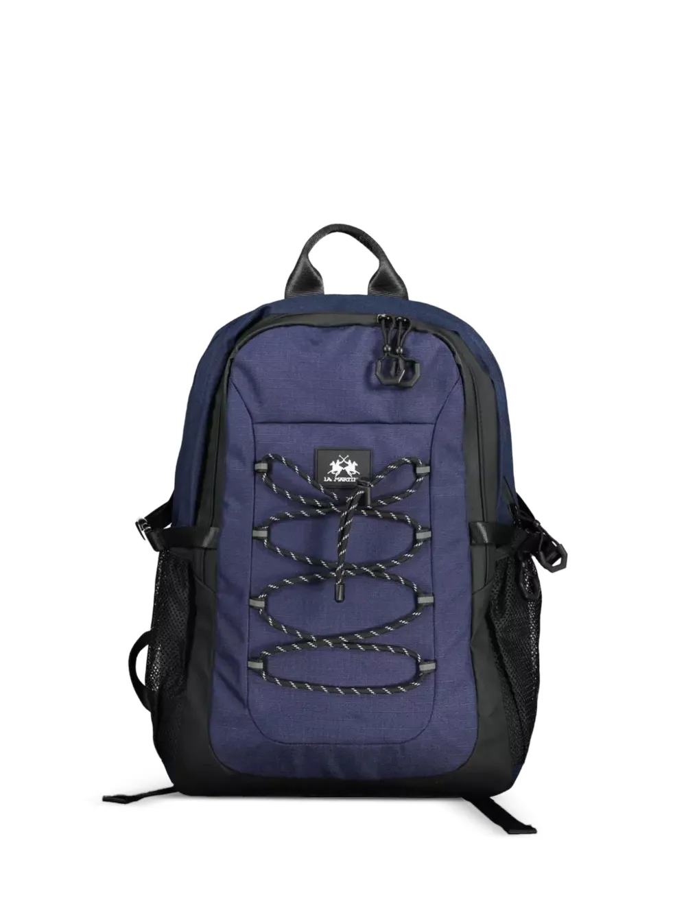 La Martina bungee-cord logo-patch backpack - Blu