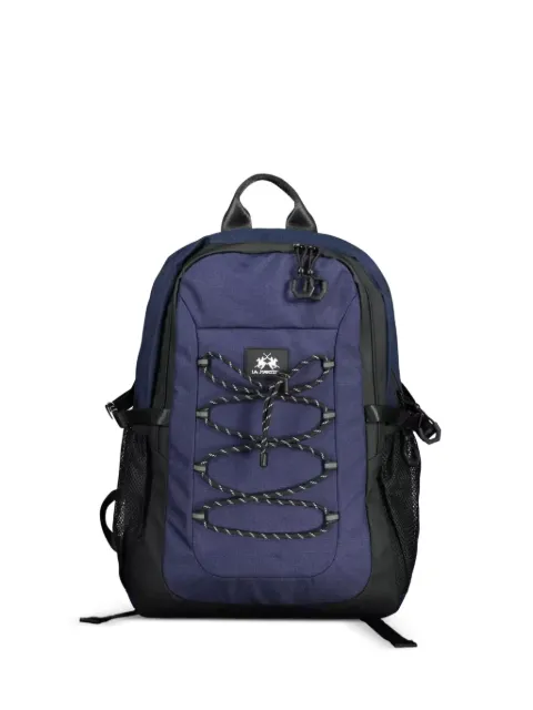 La Martina bungee-cord logo-patch backpack