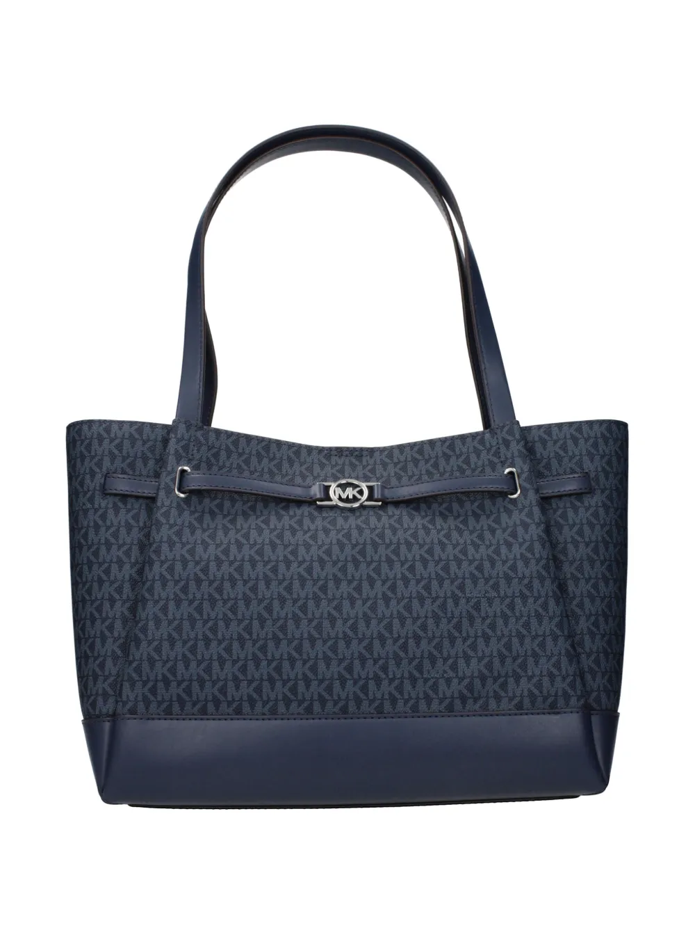 Michael Kors large Reed monogram-pattern logo-plaque shoulder bag - Blu