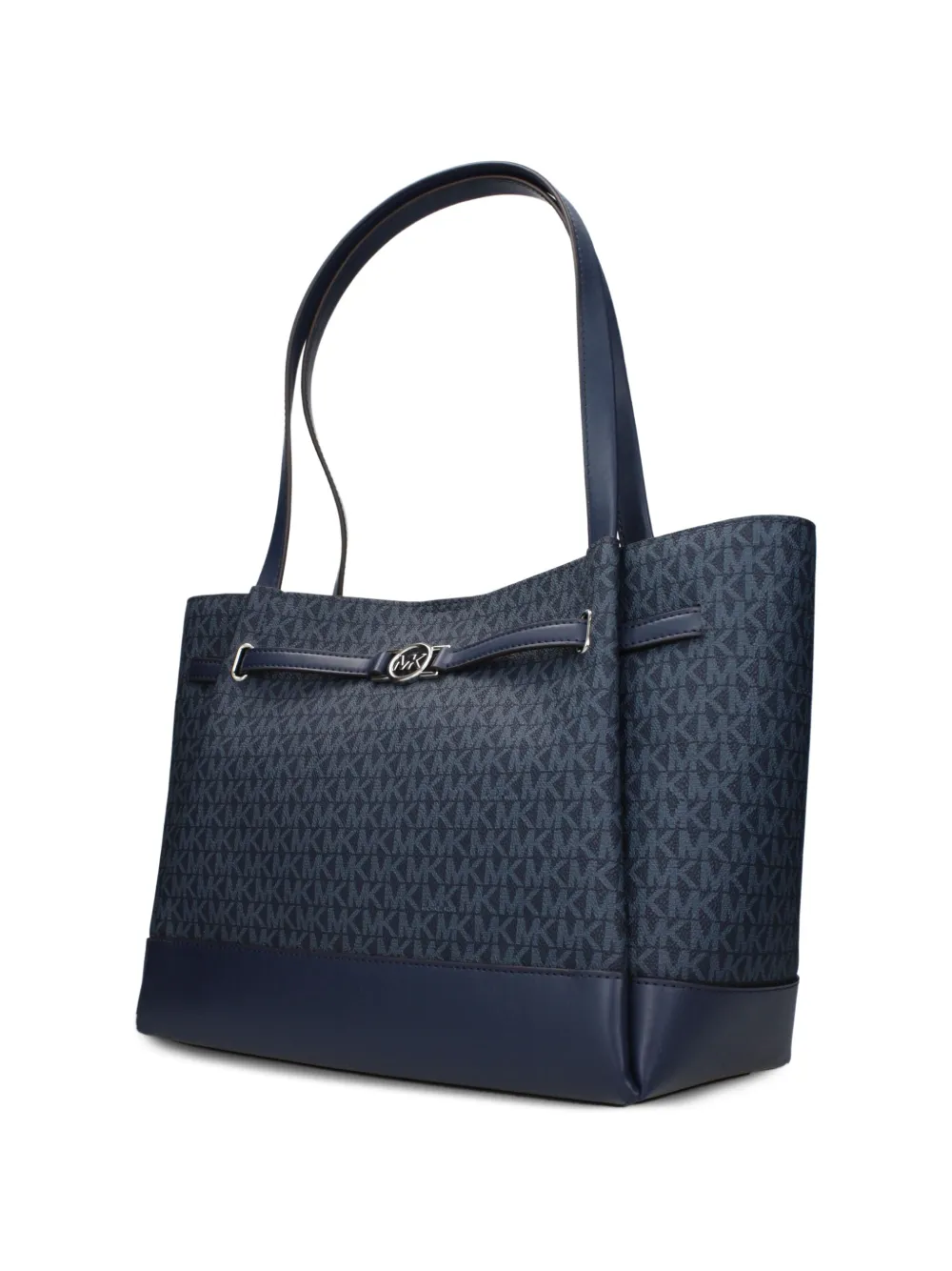 Michael Kors Reed grote schoudertas met monogram-print en logoplakkaat Blauw