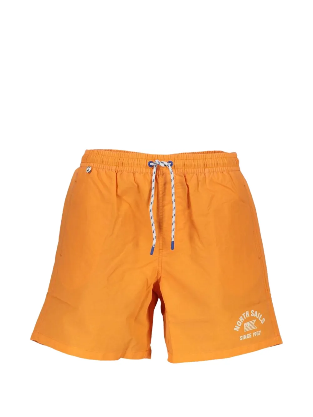 North Sails logo-print drawstring swim shorts - Arancione
