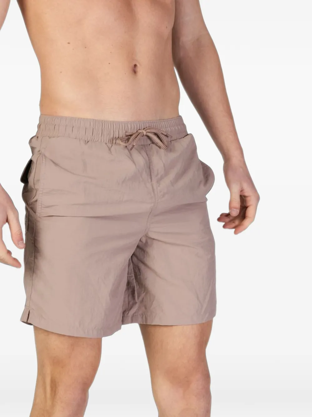 Lyle & Scott logo-patch drawstring swim shorts Grijs