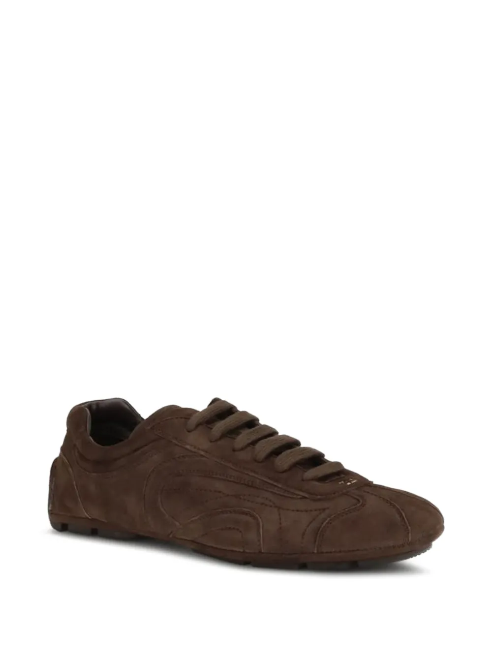 Prada Montecarlo suede panelled sneakers Bruin