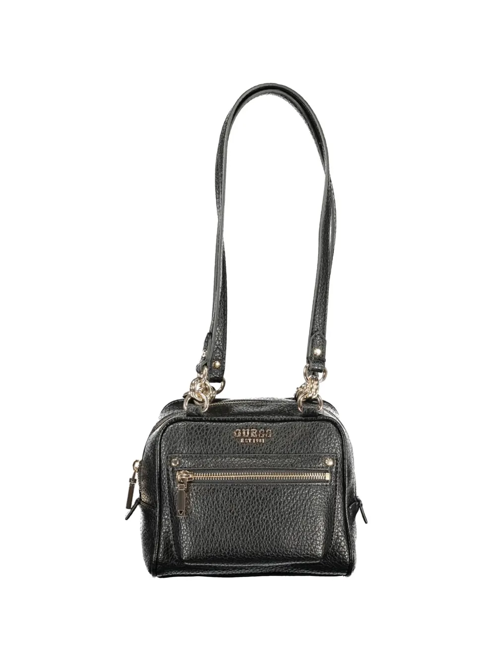 Guess Usa Marsha Logo Shoulder Bag In Black