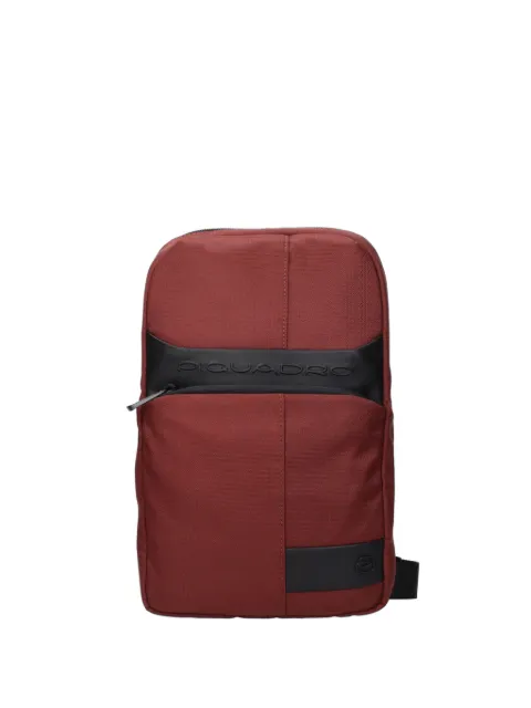 PIQUADRO leather-trim crossbody backpack