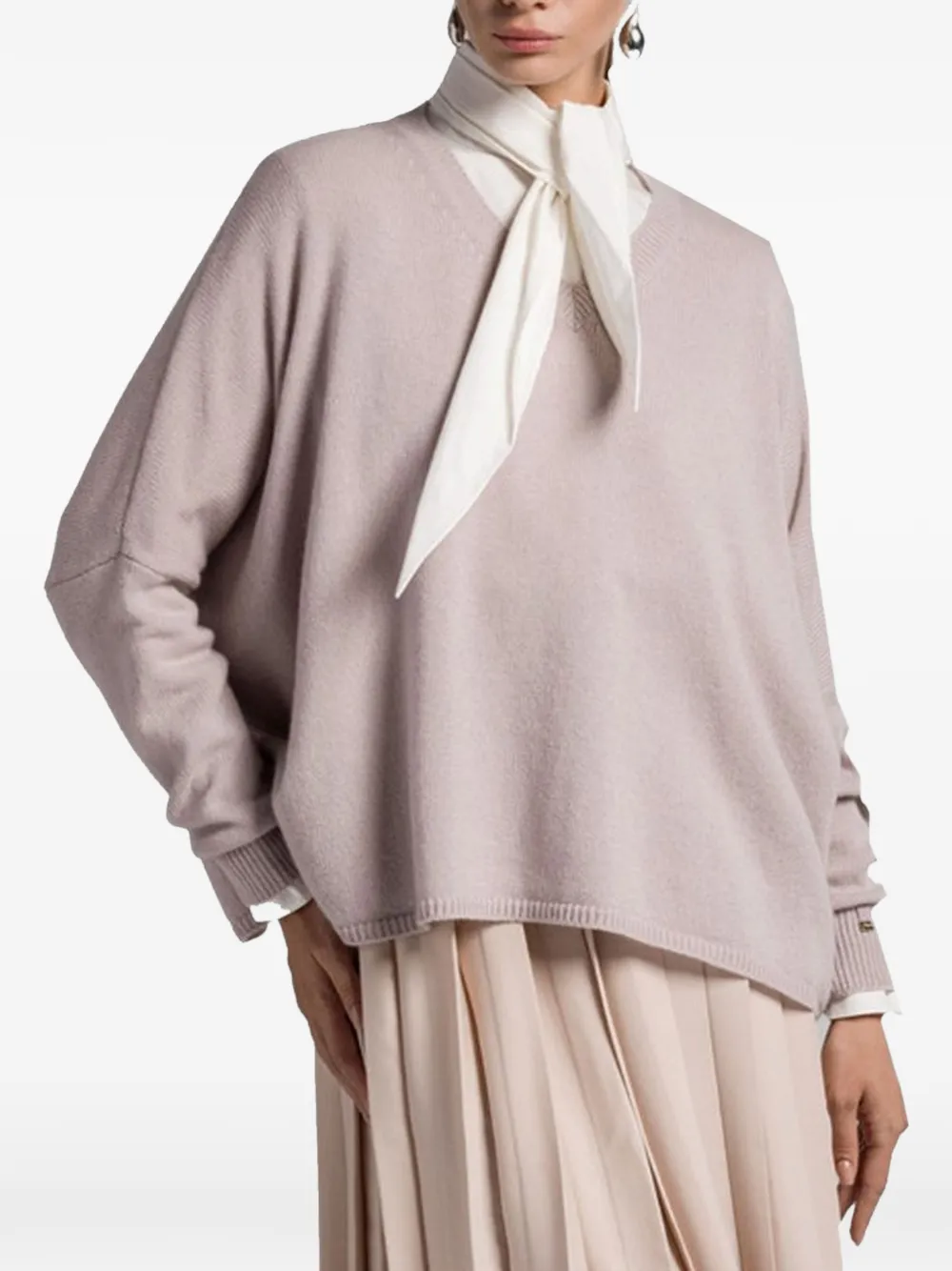 Herno V-neck sweater Roze