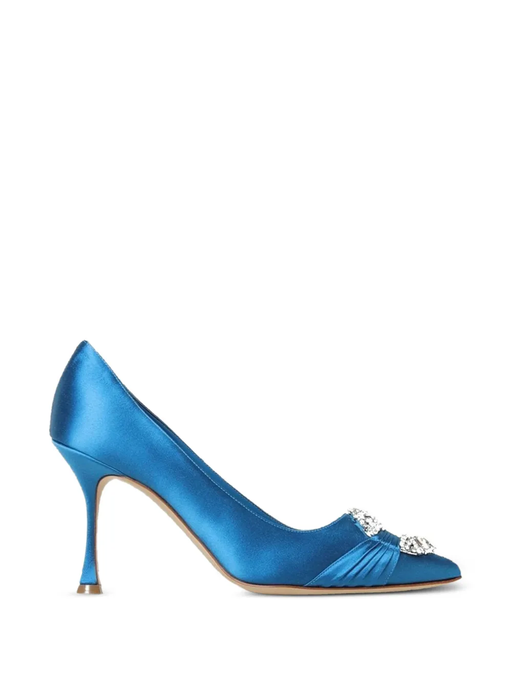 Manolo Blahnik crystal-embellished heeled pumps - Blau