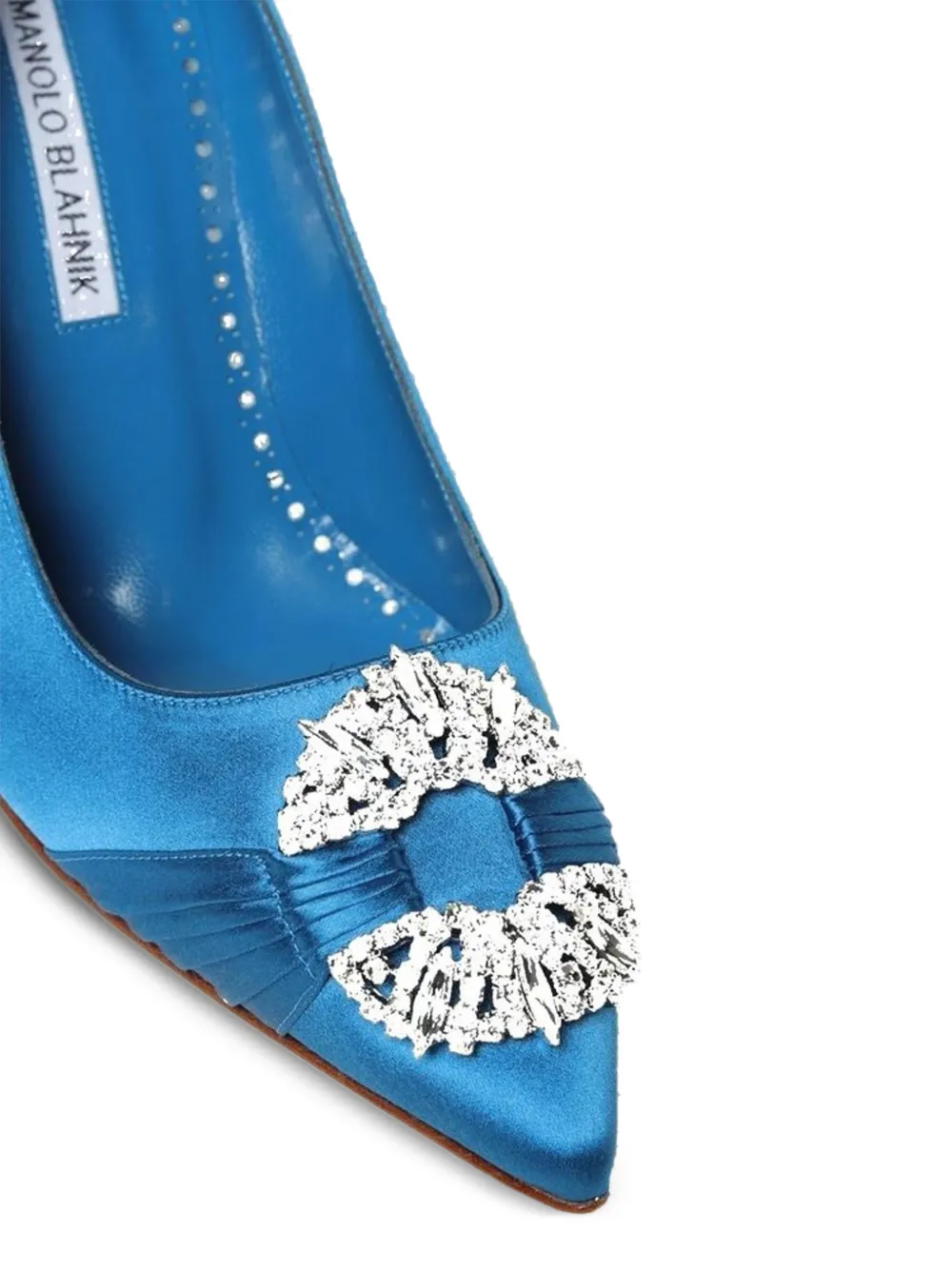 Manolo Blahnik Pumps verfraaid met kristallen Blauw