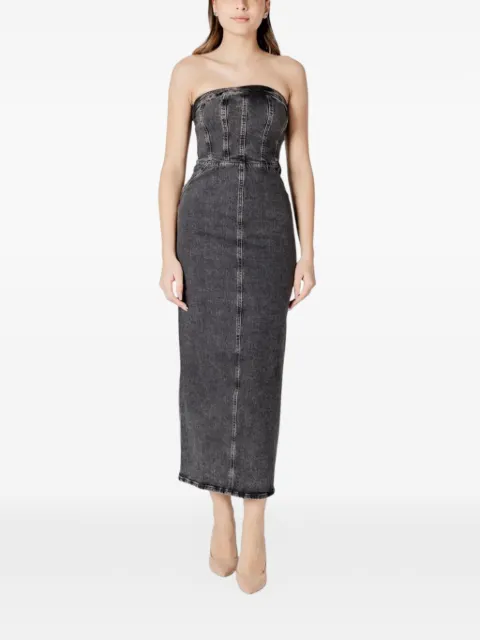 ICHI strapless midi dress