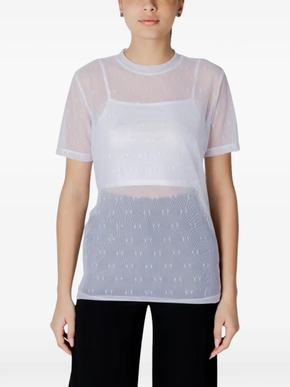 Armani Exchange sheer T-shirt - Bianco