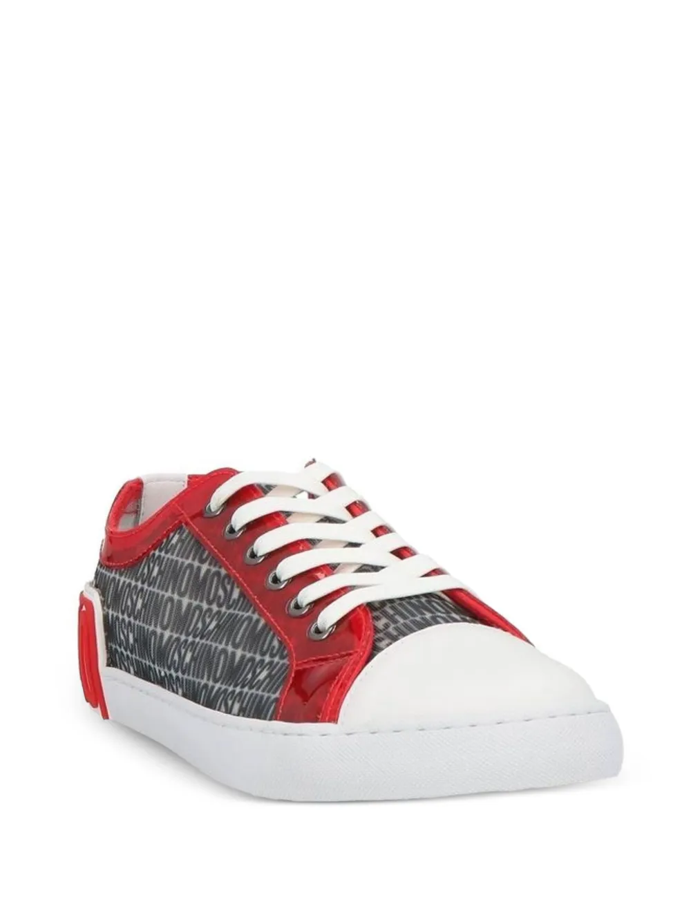 Moschino logo-print low-top sneakers Wit
