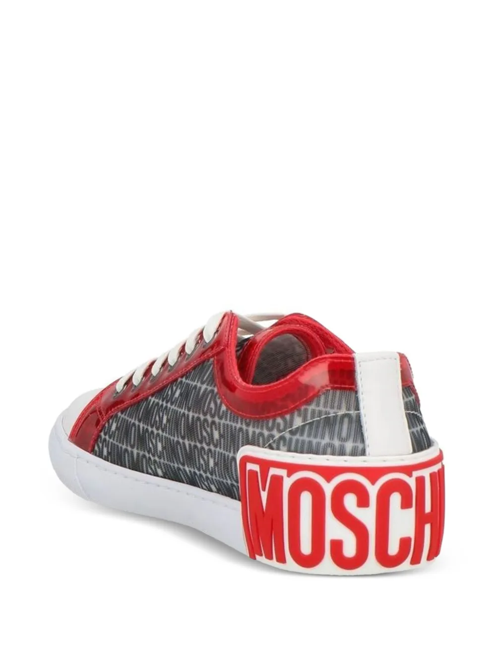 Moschino logo-print low-top sneakers Wit