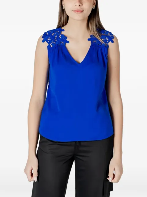 Morgan lace-detail V-neck top