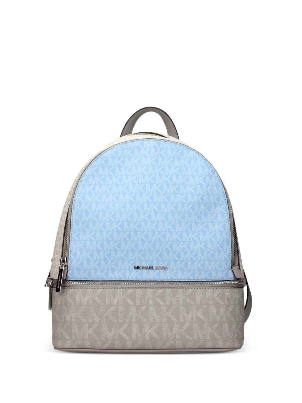 Michael Kors monogram-pattern panelled backpack - Blu