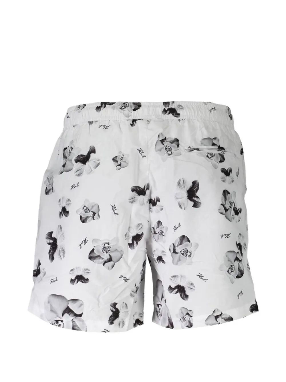 Karl Lagerfeld Zwembroek met bloemenprint Wit