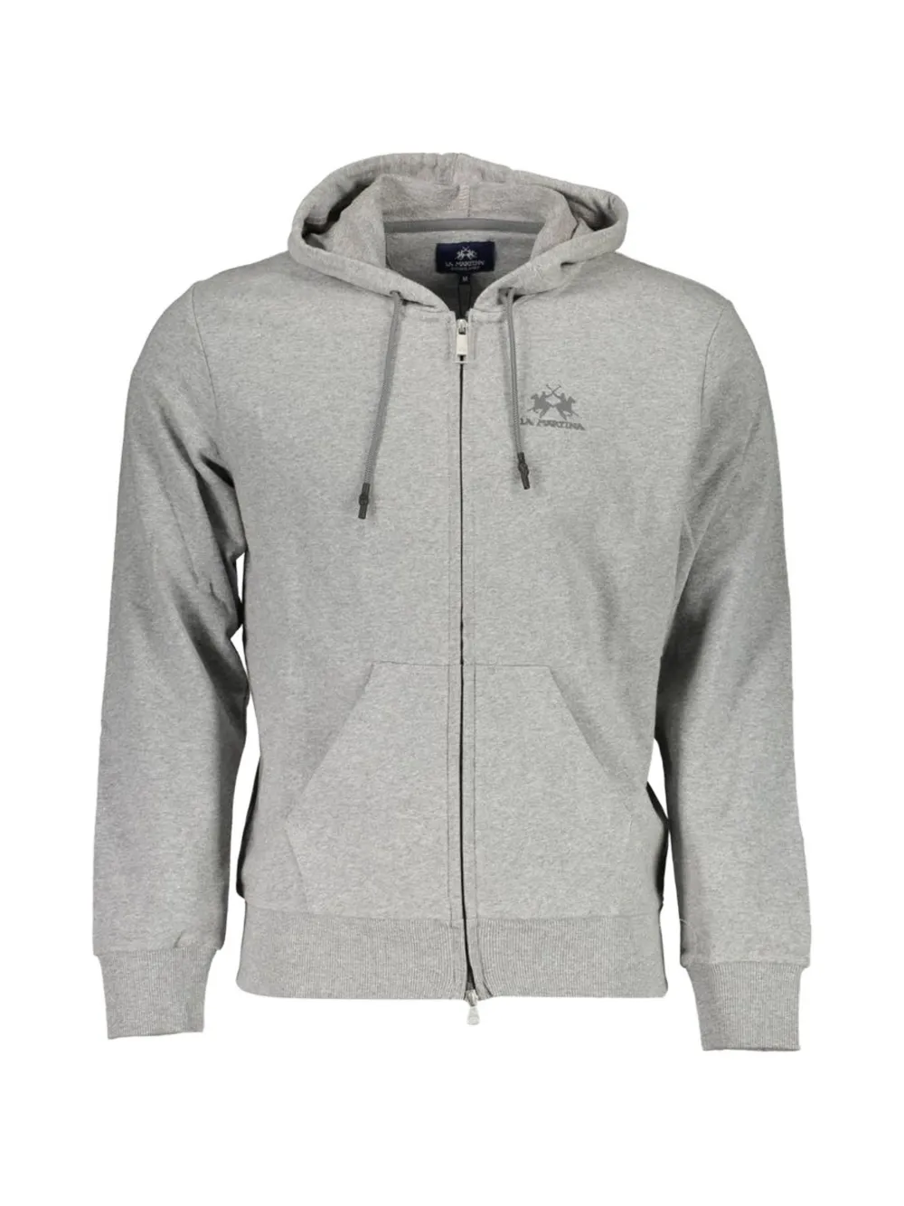 La Martina zip-up cotton hoodie - Grigio