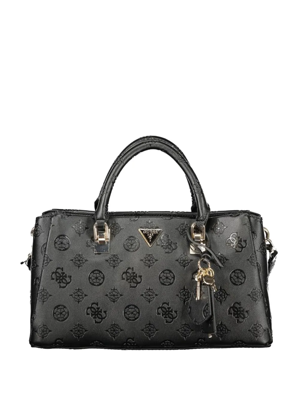 GUESS USA debossed logo-pattern tote bag - Nero