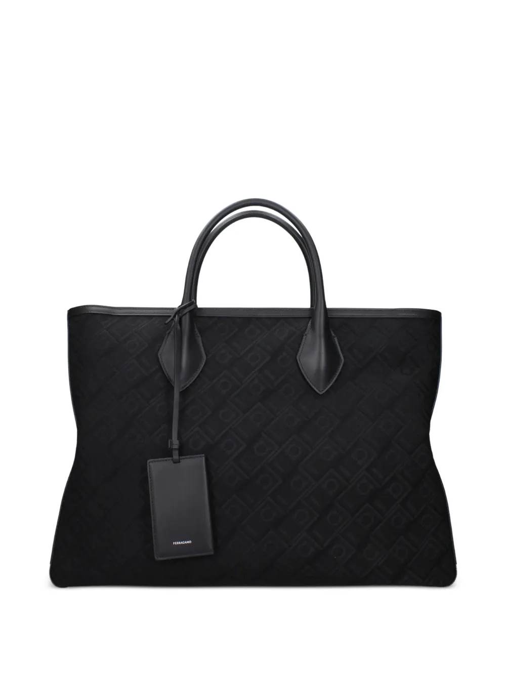 Ferragamo jacquard tote bag - Nero