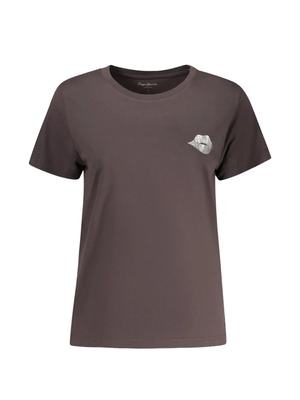 Pepe Jeans lip-motif cotton T-shirt - Marrone