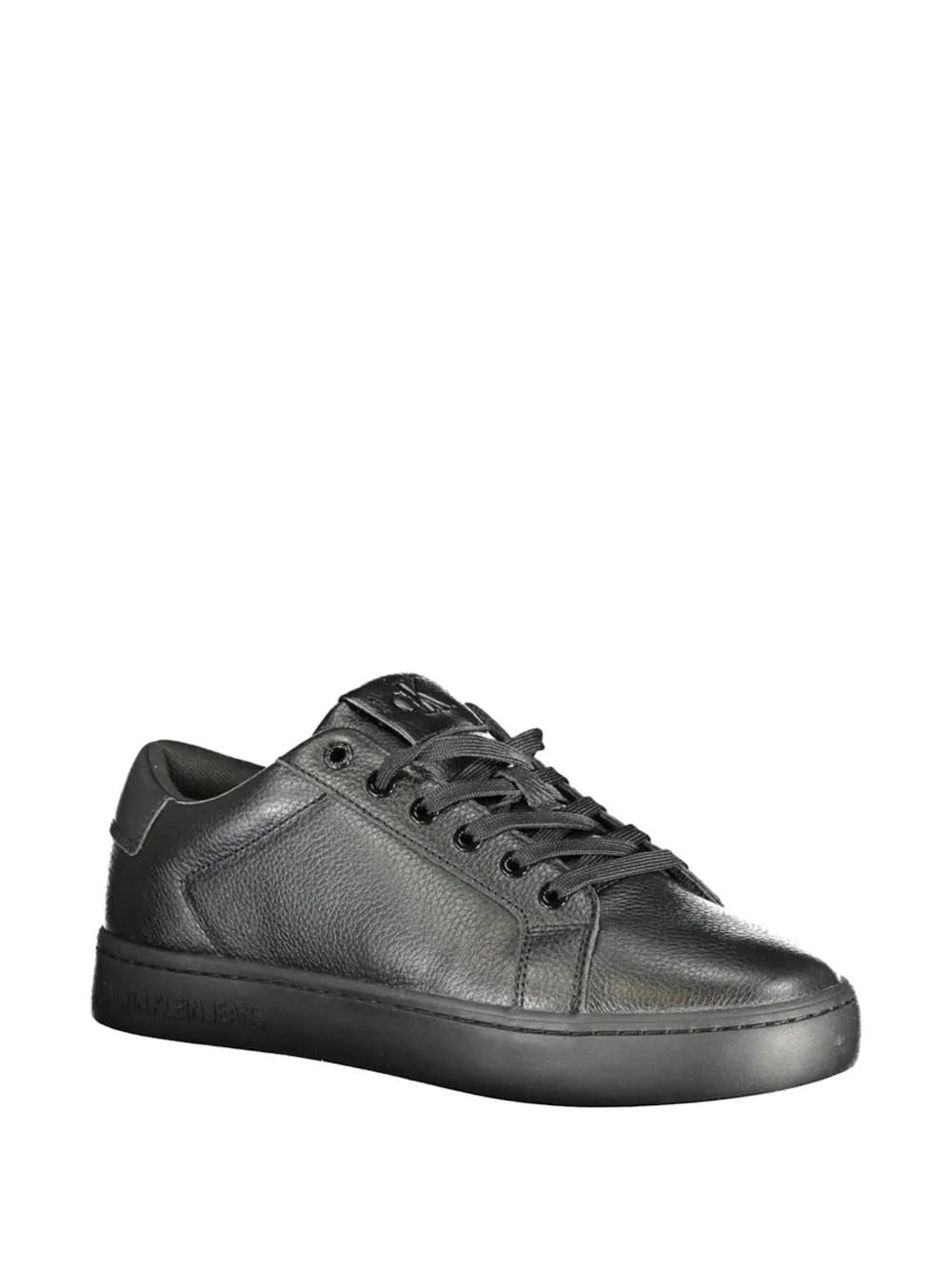 Calvin Klein Jeans grained-leather sneakers Zwart
