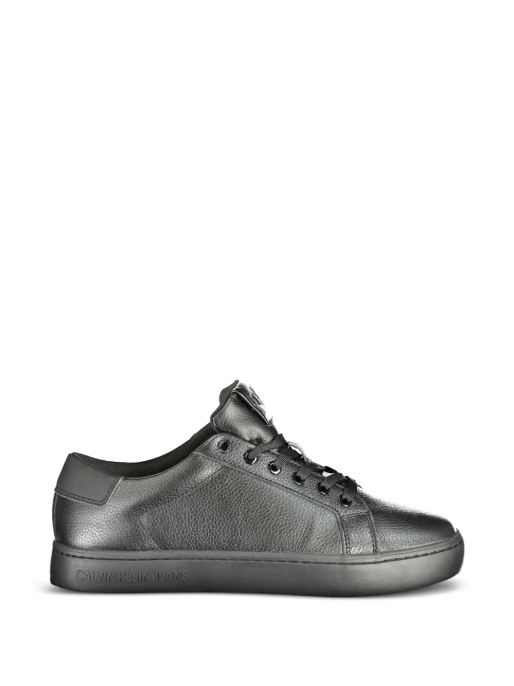 Calvin Klein Jeans grained-leather sneakers - Schwarz