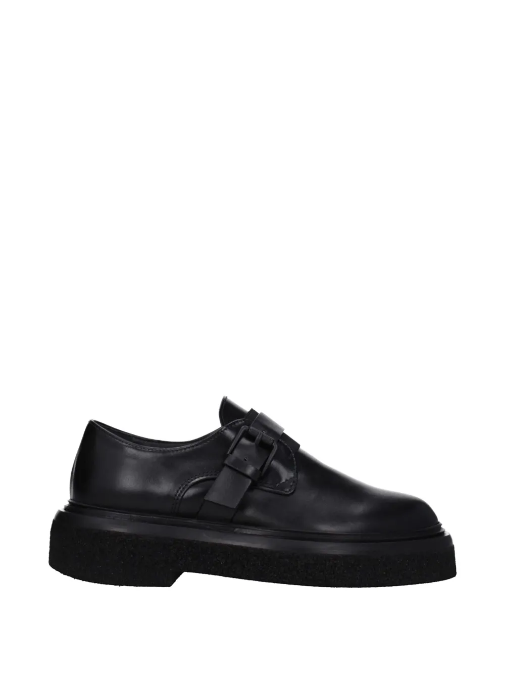 Max Mara buckle-strap leather loafers - Nero
