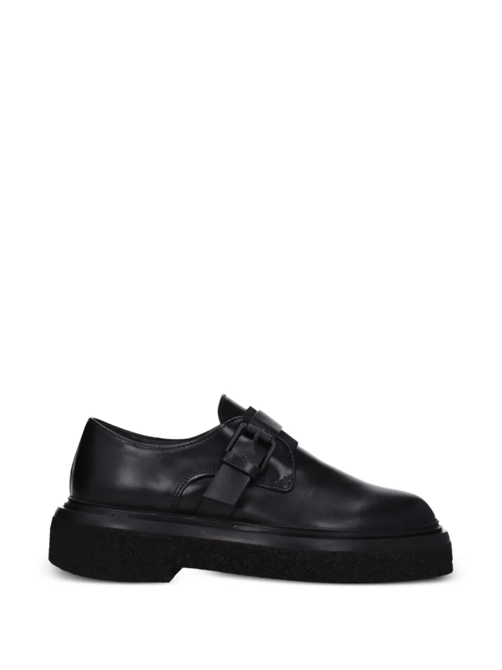 Max Mara buckle-strap leather loafers - Black