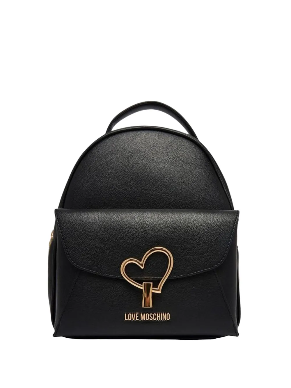 Love Moschino heart-plaque grained backpack - Nero