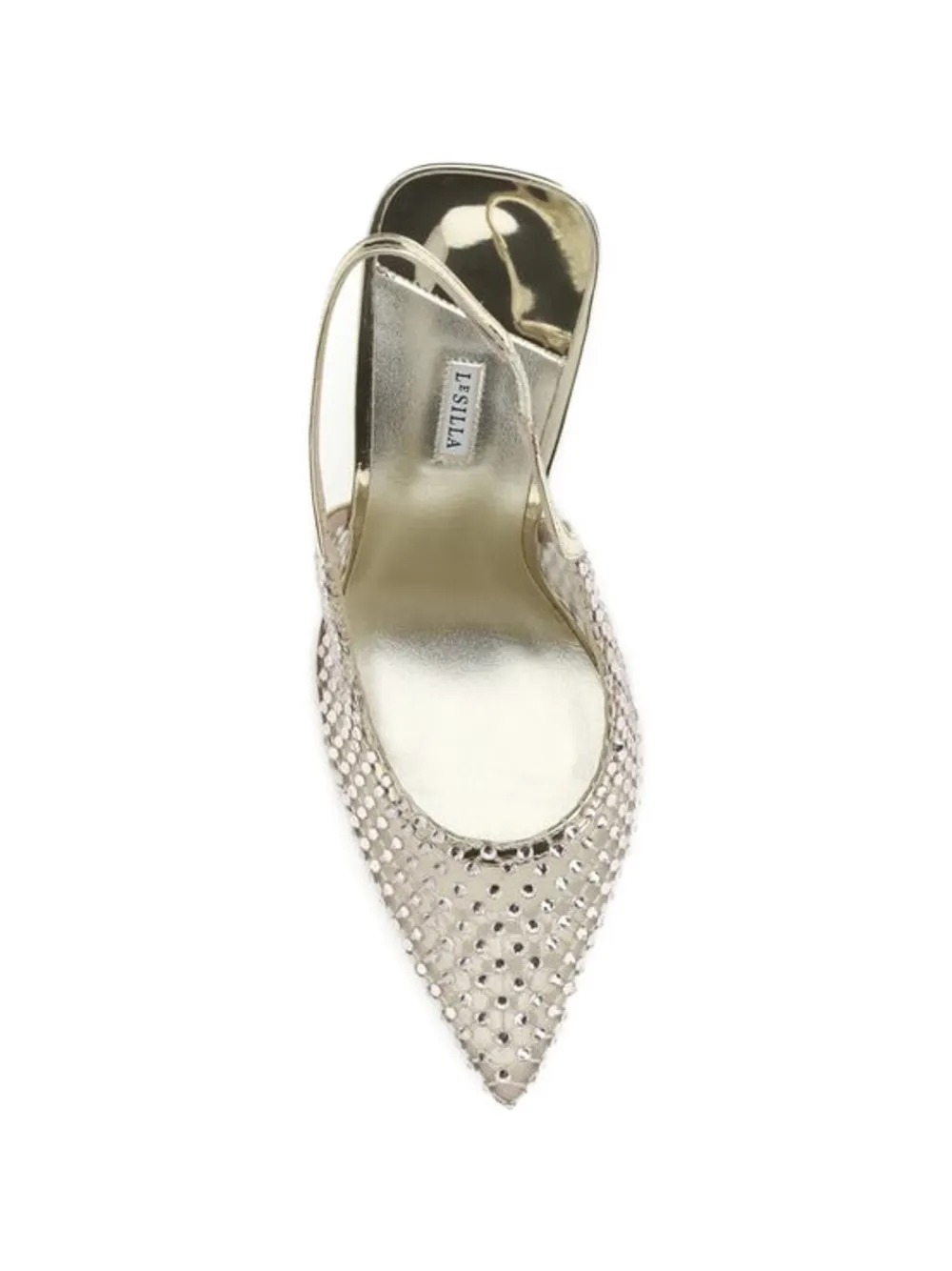 Le Silla crystal-embellished mesh pumps Goud