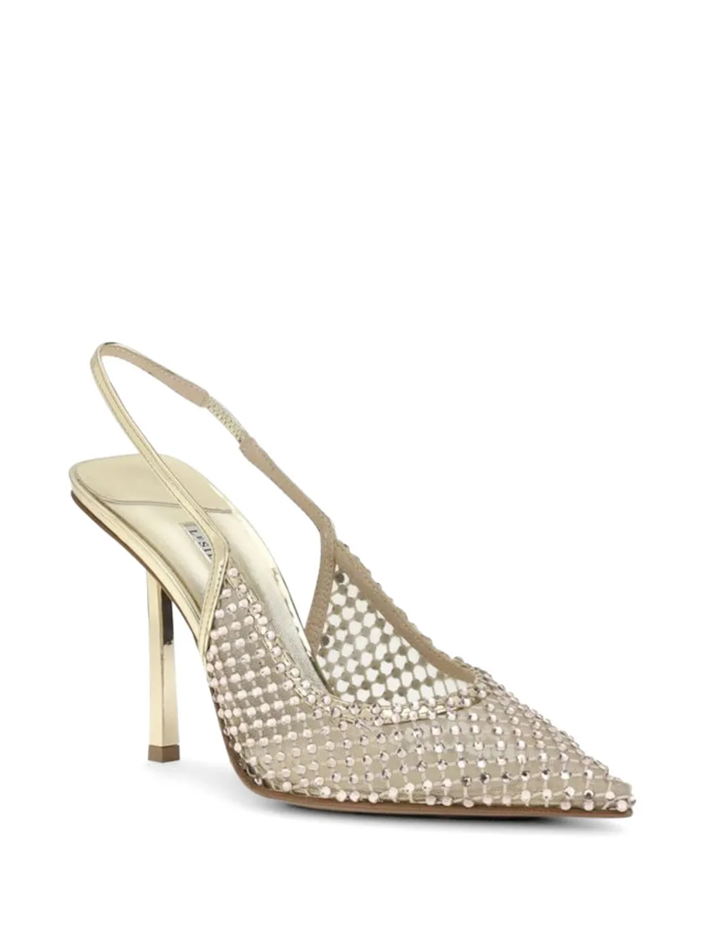 Le Silla crystal-embellished mesh pumps Goud