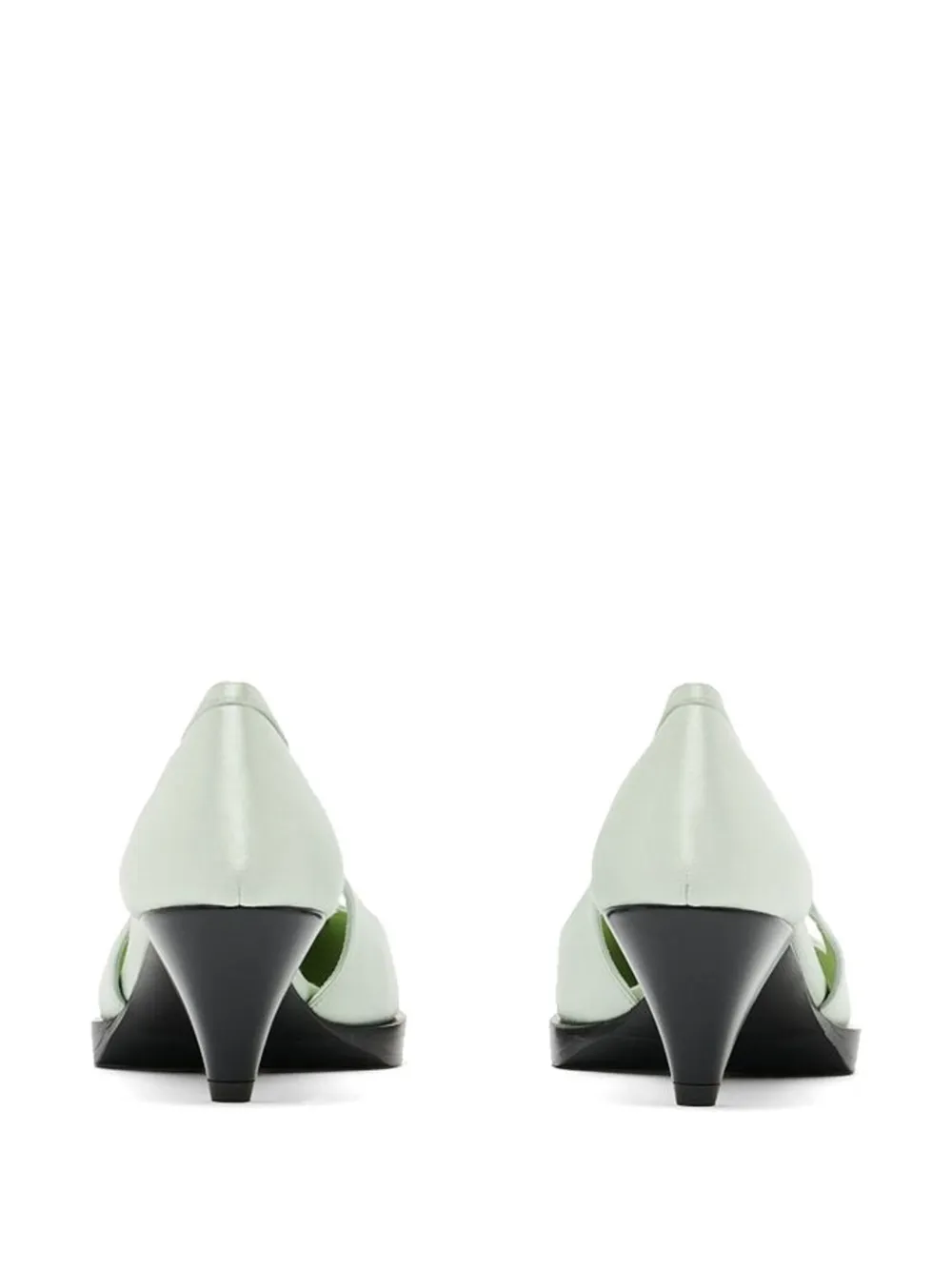 Prada cut-out heeled pumps Groen