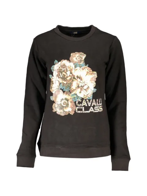 Cavalli Class floral-print sweatshirt