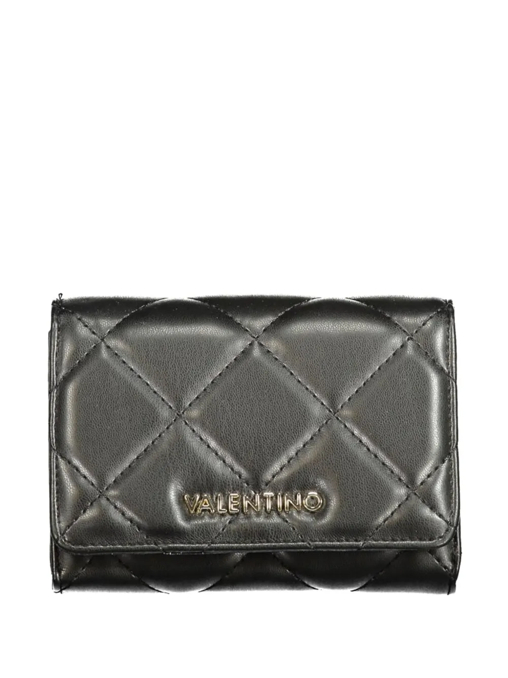MARIO VALENTINO quilted logo-lettering wallet - Nero