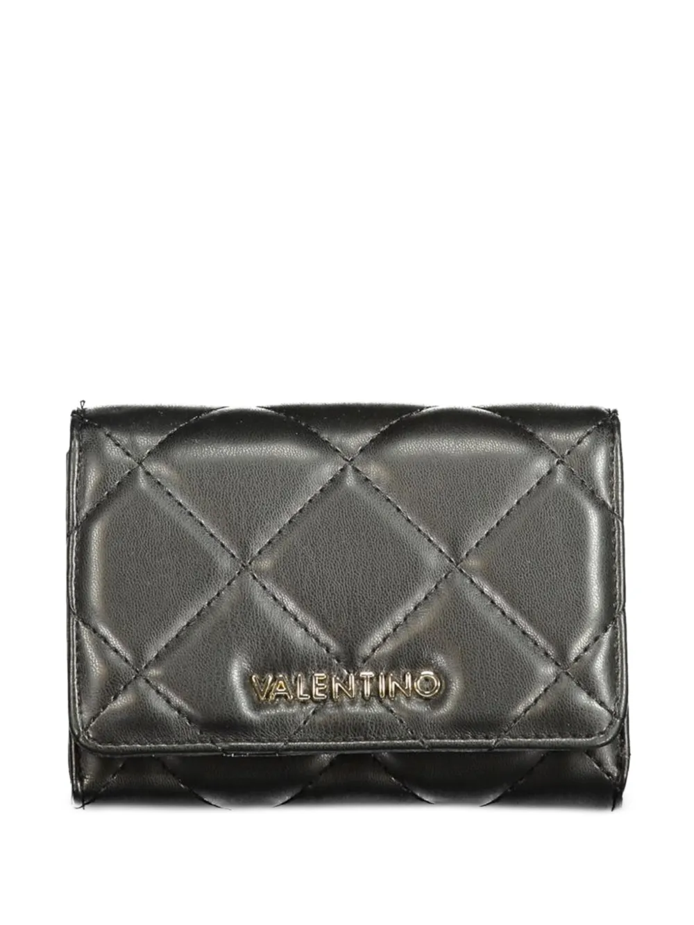 MARIO VALENTINO quilted logo-lettering wallet - Nero