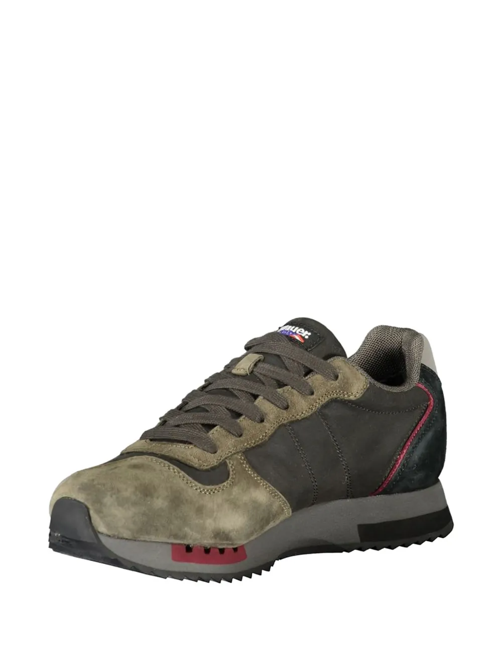 Blauer suede-panelled sneakers Groen