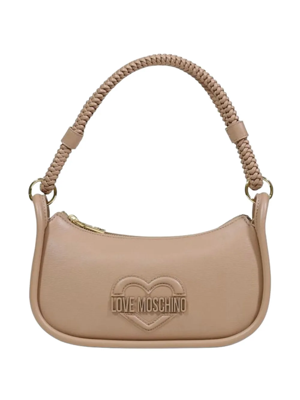 Love Moschino heart-motif braided-handle shoulder bag - Toni neutri
