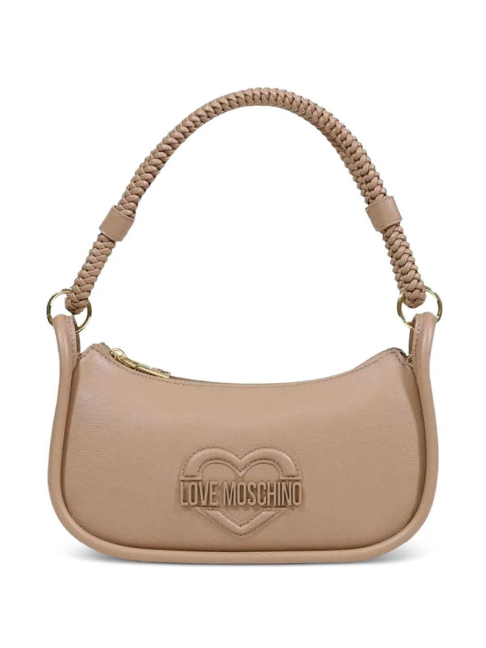 Love Moschino heart-motif braided-handle shoulder bag - Toni neutri