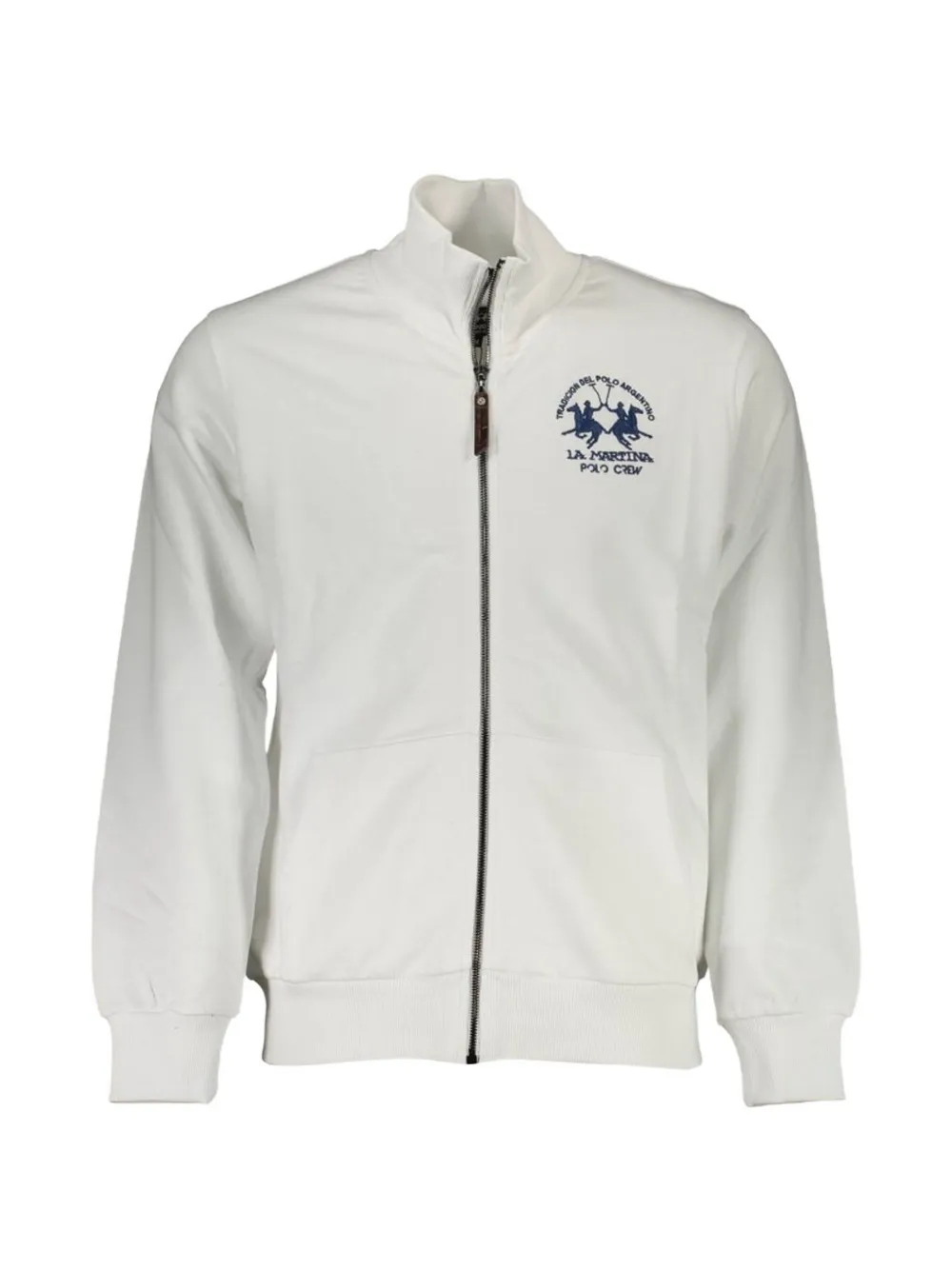 La Martina logo-embroidered zip-up sweater - Bianco
