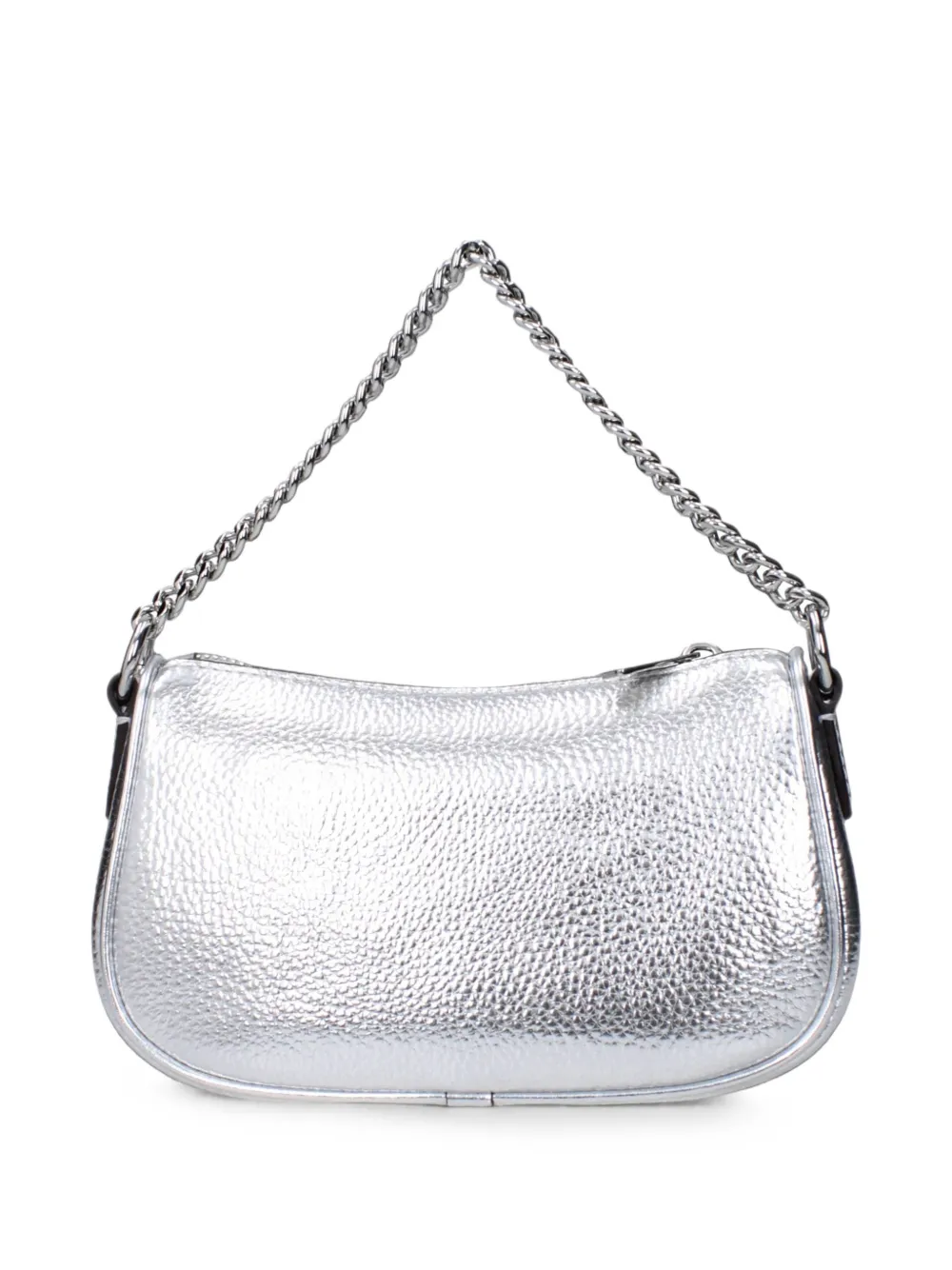 Michael Kors metallic pebbled-leather shoulder bag Zilver