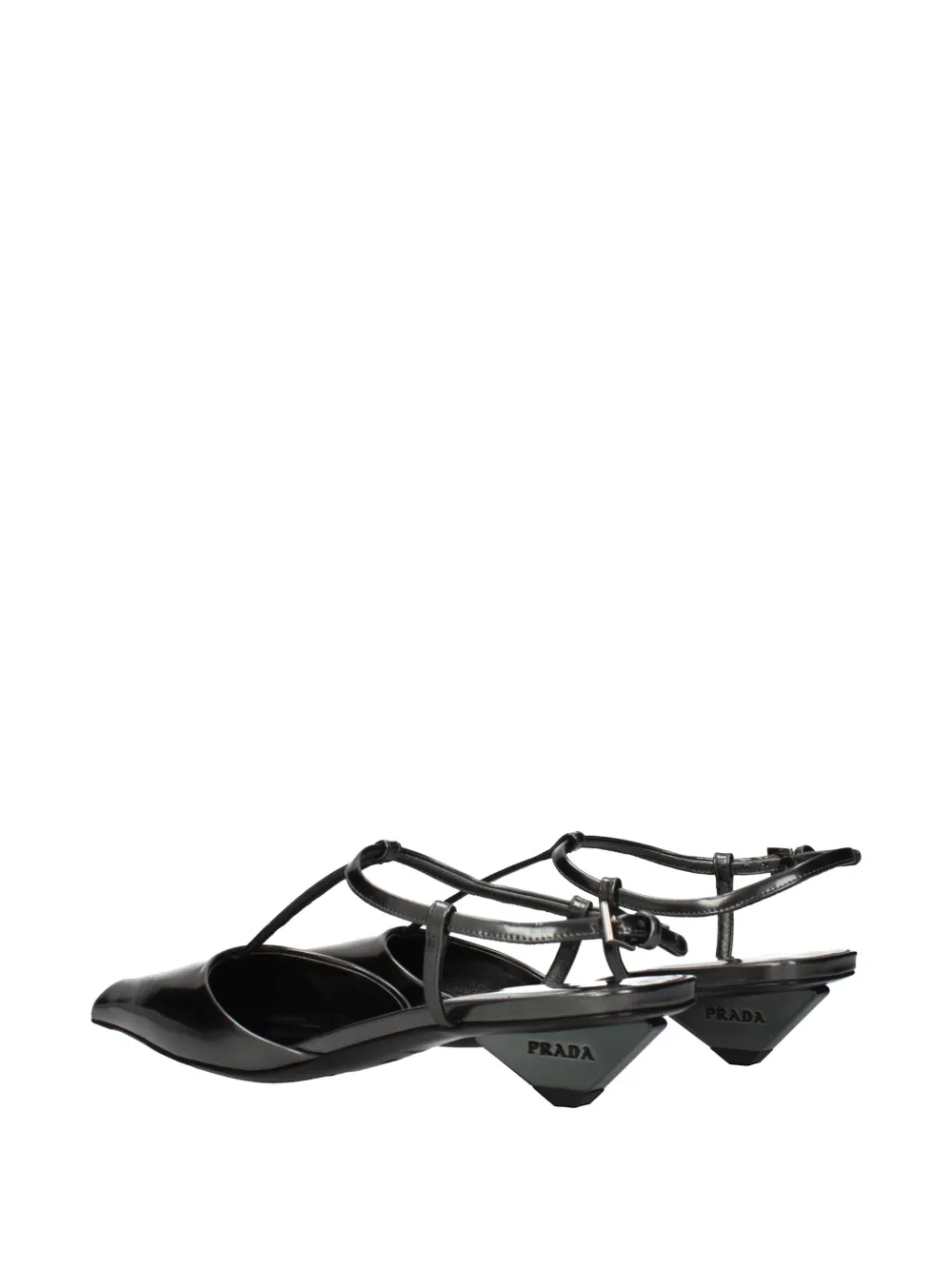 Prada logo-detail mules Grijs