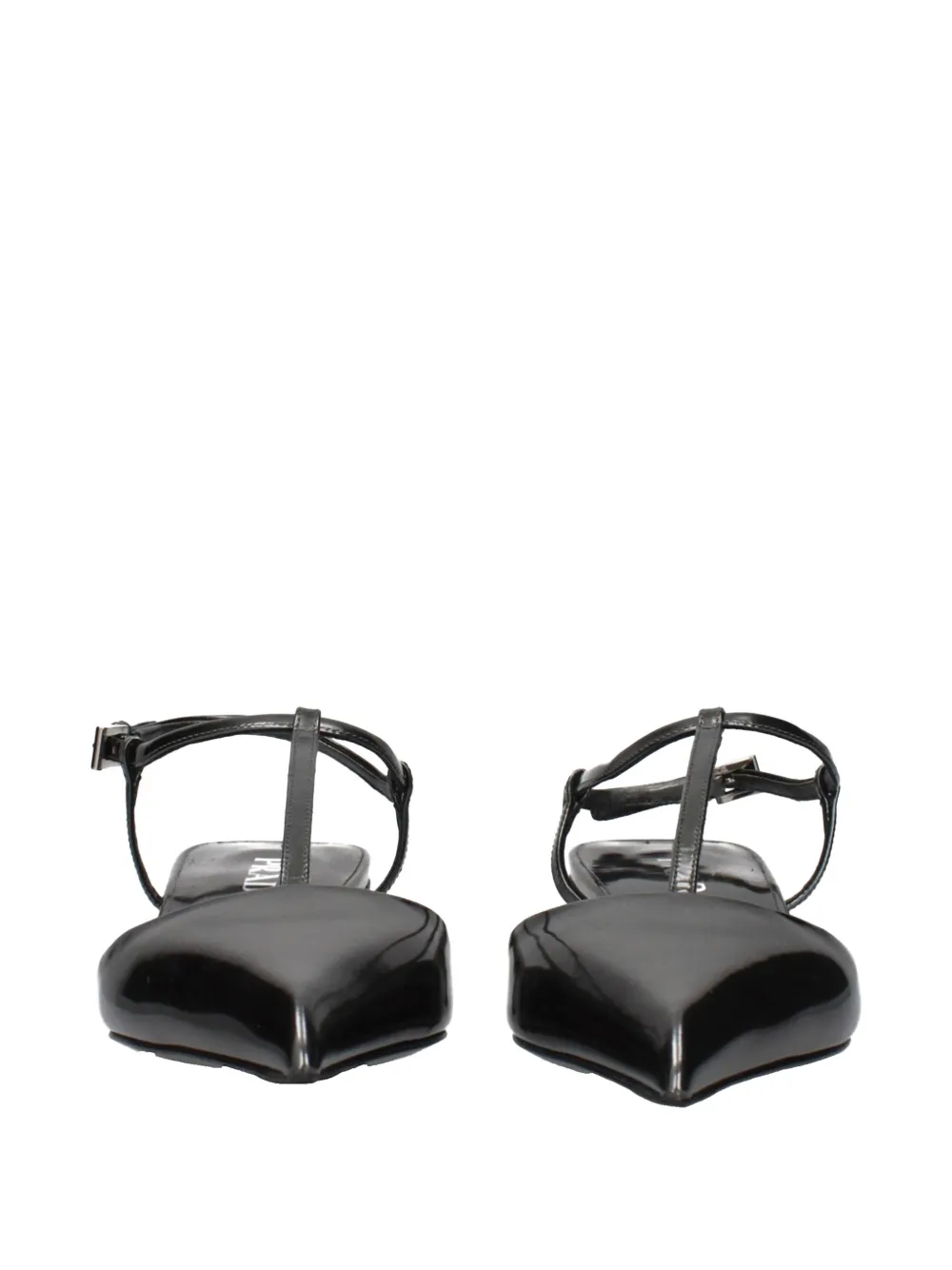 Prada logo-detail mules Grijs