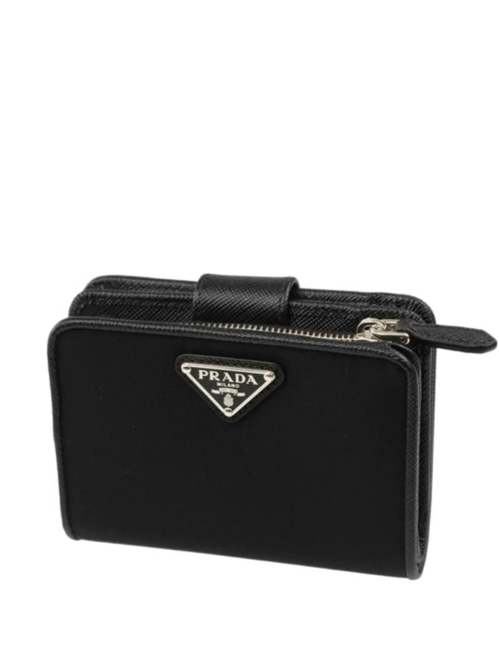 Prada logo-detail wallet - Schwarz
