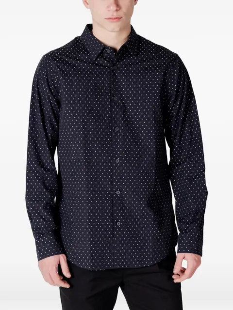 Armani Exchange polka-dot long-sleeve shirt