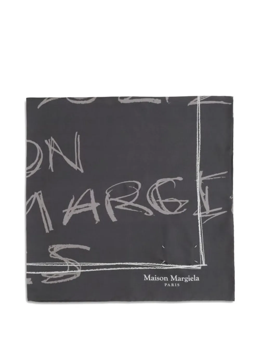 Maison Margiela silk scarf - Grigio