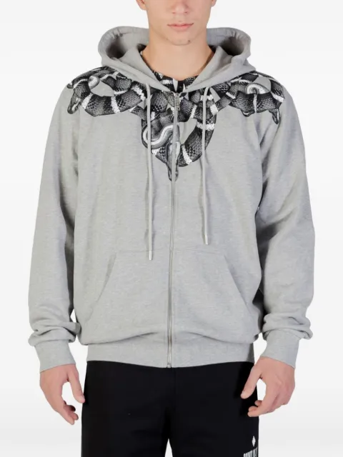 COUNTY OF MILAN snake-print zip-up hoodie