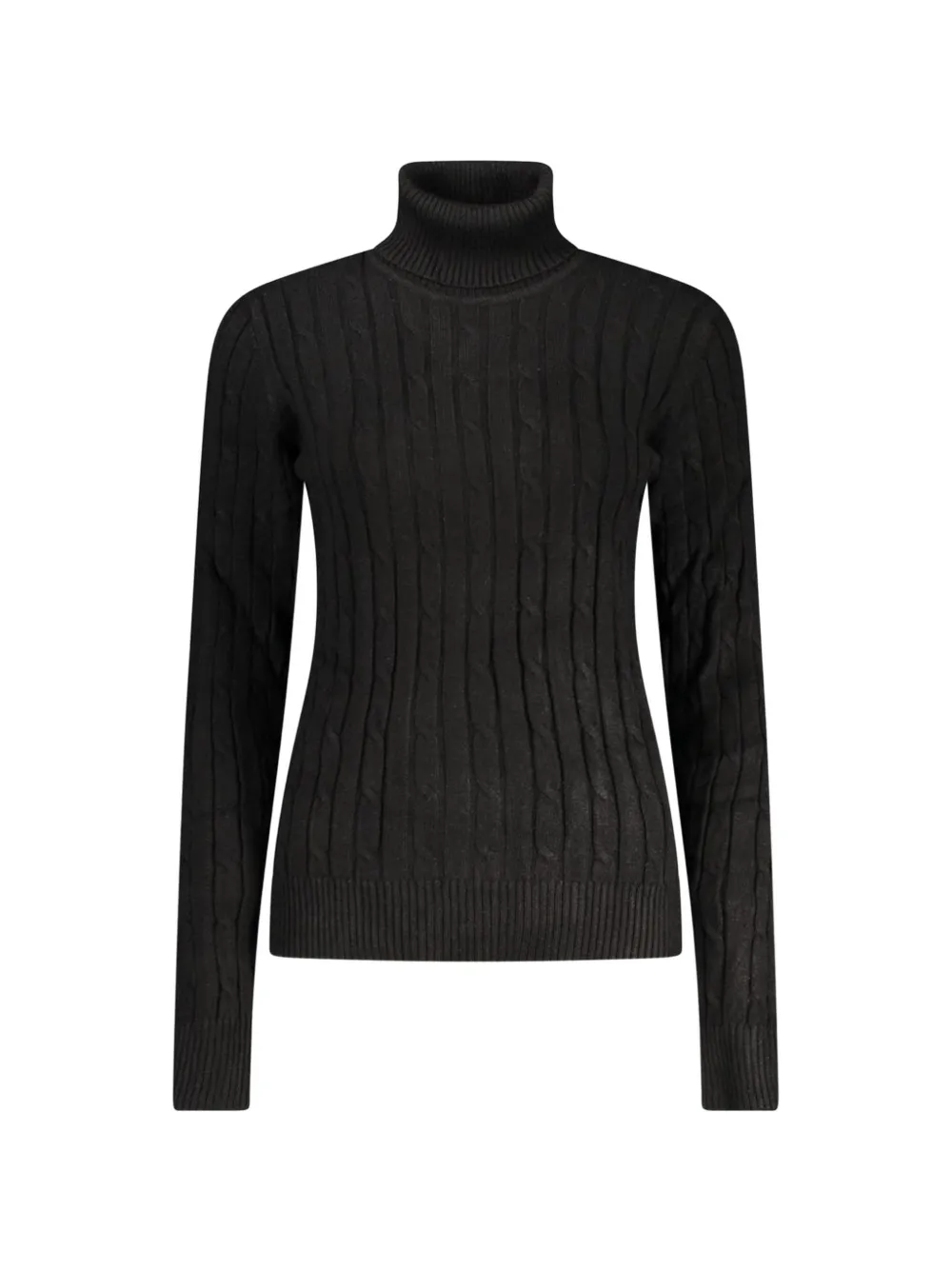 Norwegian Rain cable-knit turtleneck sweater - Nero