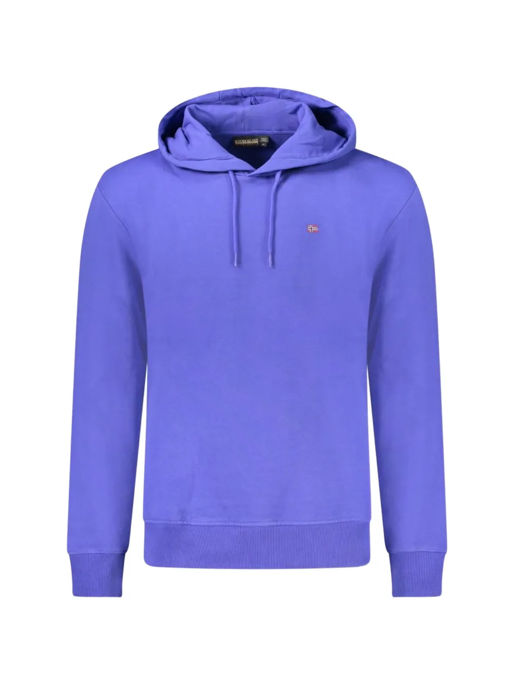 Napapijri drawstring-hood logo-patch hoodie - Blu