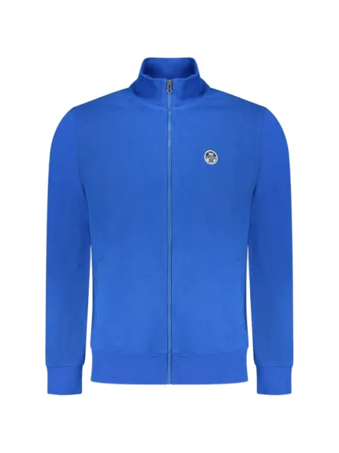 North Sails logo-patch zip-up sweater